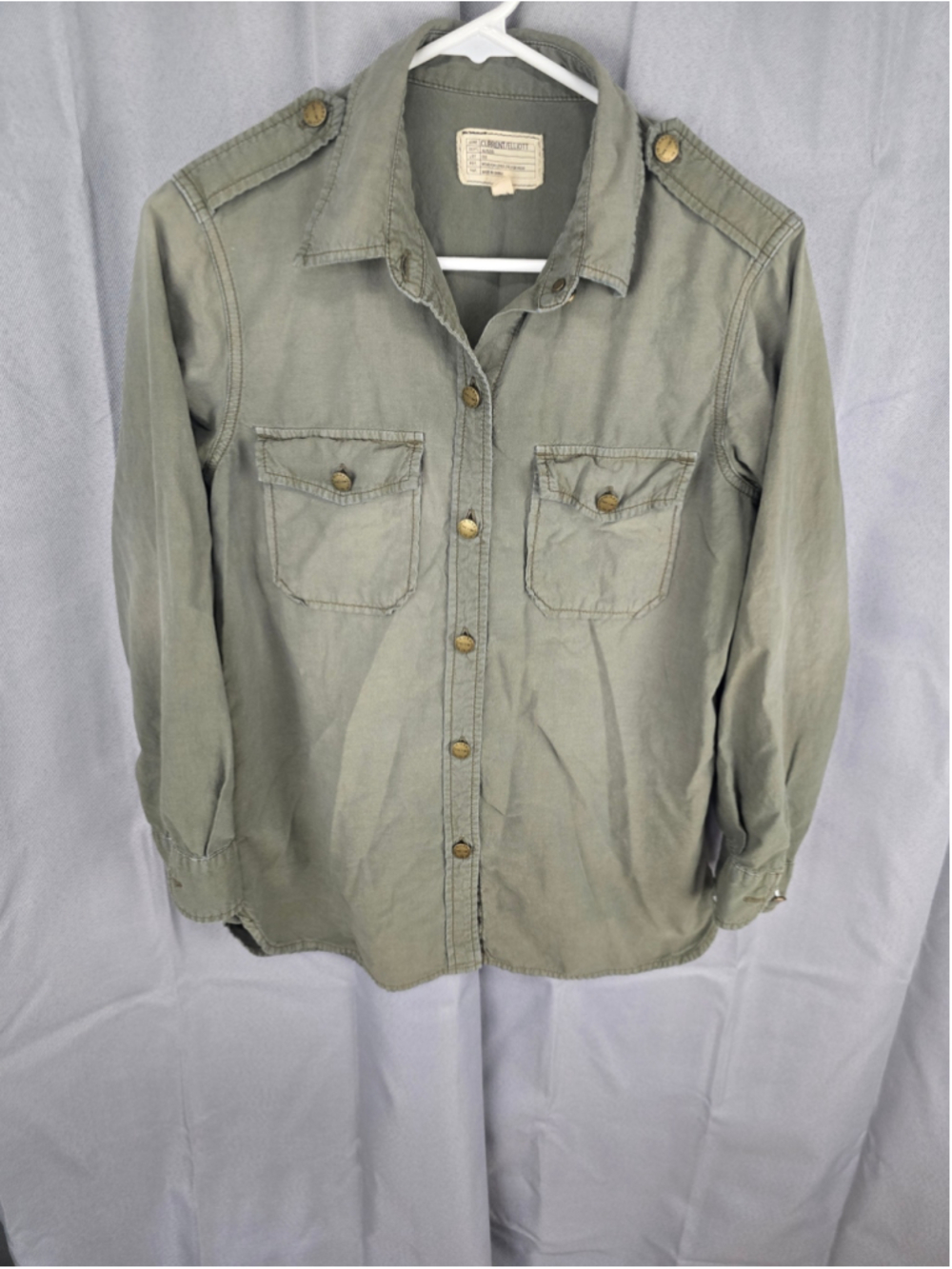 Women's Current/Elliott Olive Button Down Shirt Size 2